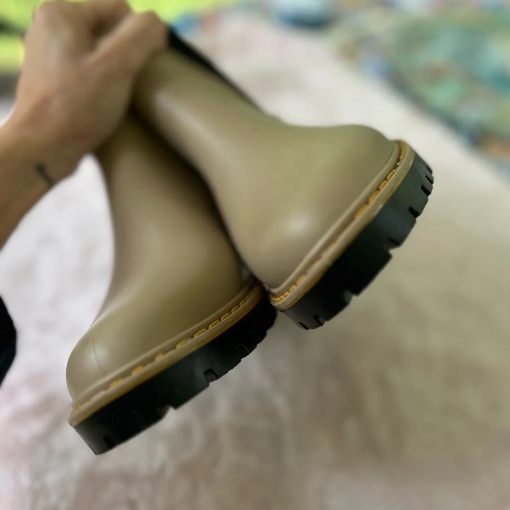 Igor Trak Mate Tri Tan Rain Boots Size 41 US 10.5 Slip On Waterproof Women’s NEW